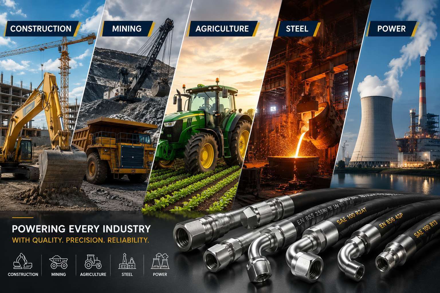 Powering Every Industry - Construction, Mining, Agriculture, Steel, Power